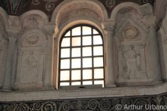 Window with Two Stucco Figures on Either Side, Orthodox Baptistery, Ravenna