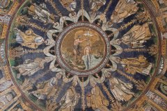 Central Dome Depicting the Baptism of Christ and Apostles, Orthodox Baptistery, Ravenna